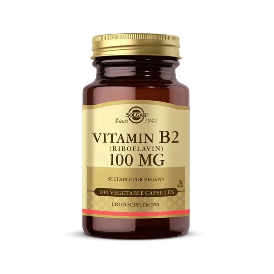 Solgar Vitamin B2 (Riboflavin) 100 mg 100 Bitkisel Kapsül