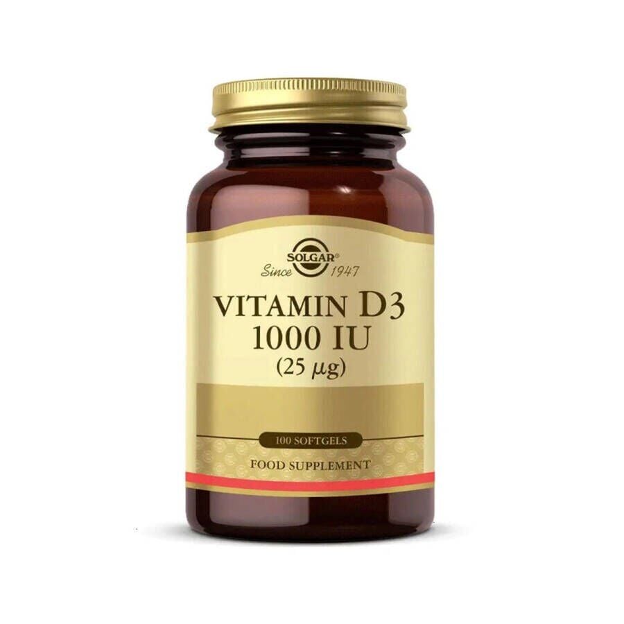 Solgar Vitamin D3 1000 IU 100 Yumuşak Kapsül