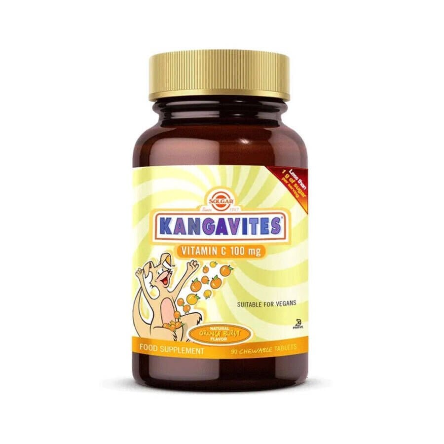 Solgar Kangavites Vitamin C 100 mg 90 Çiğnenebilir Tablet