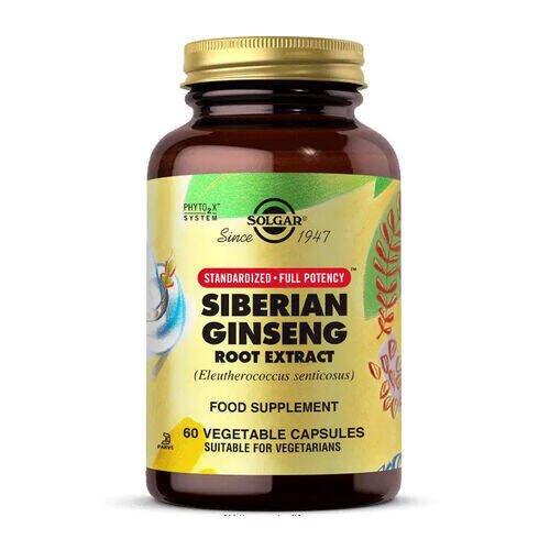 Solgar Siberian Ginseng Root Extract 60 Bitkisel Kapsül