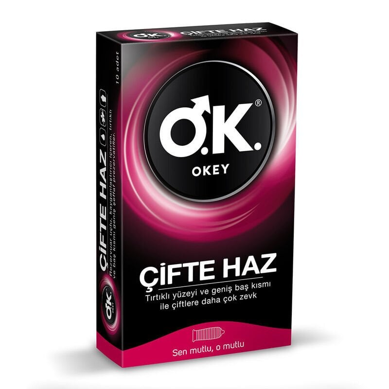 Okey Çifte Haz Prezervatif 10 Adet
