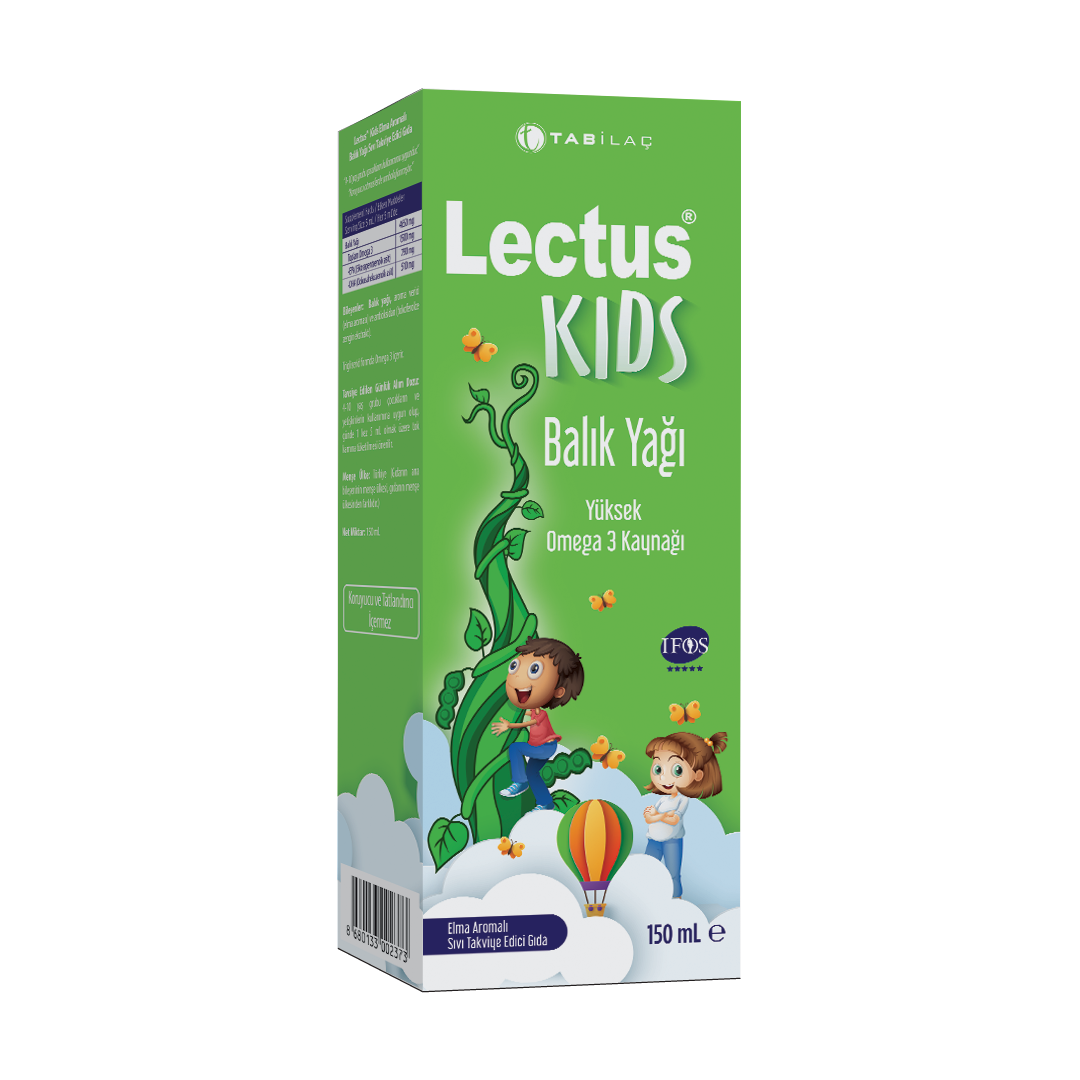 Lectus Kids Balık Yağı Elma Aromalı 150 ml
