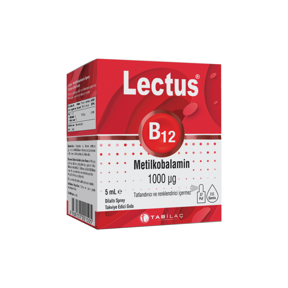 Lectus B12 dil altı sprey 5 ml