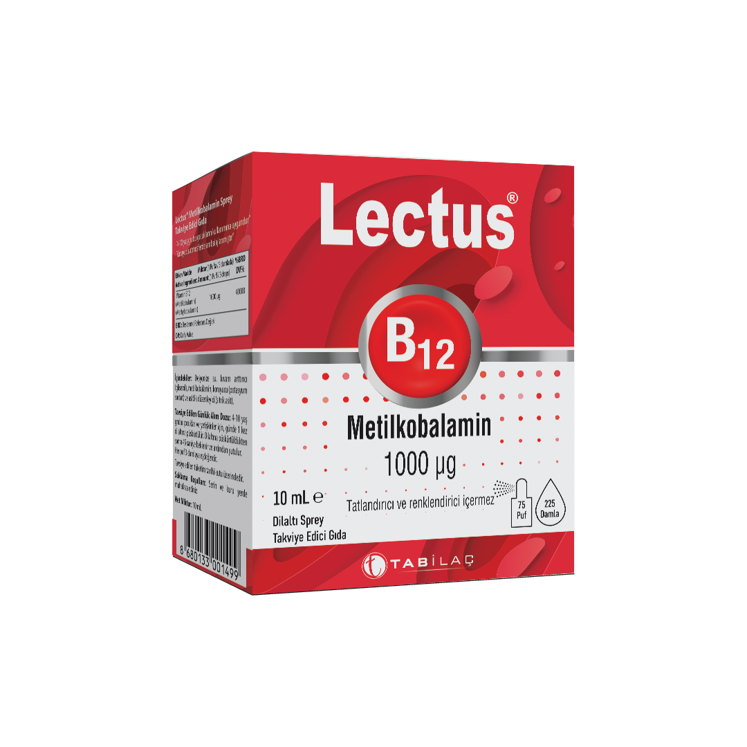 Lectus B12 dil altı sprey 10 ml