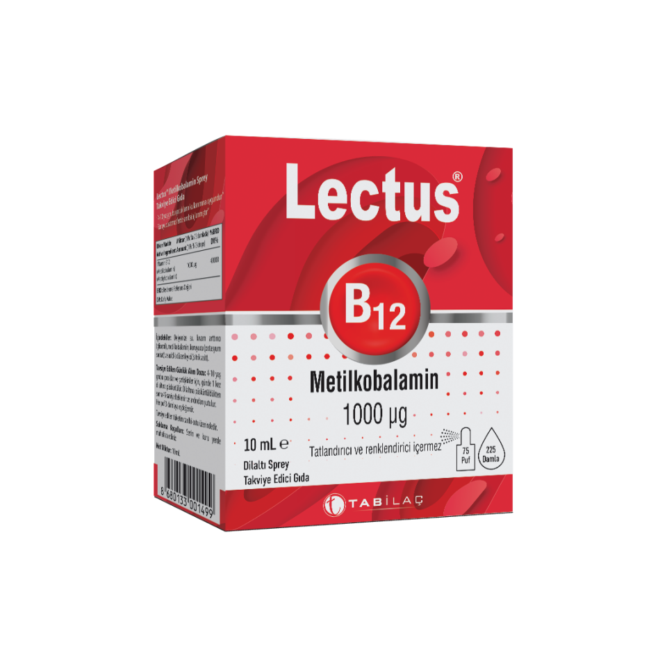 Lectus B12 dil altı sprey 10 ml