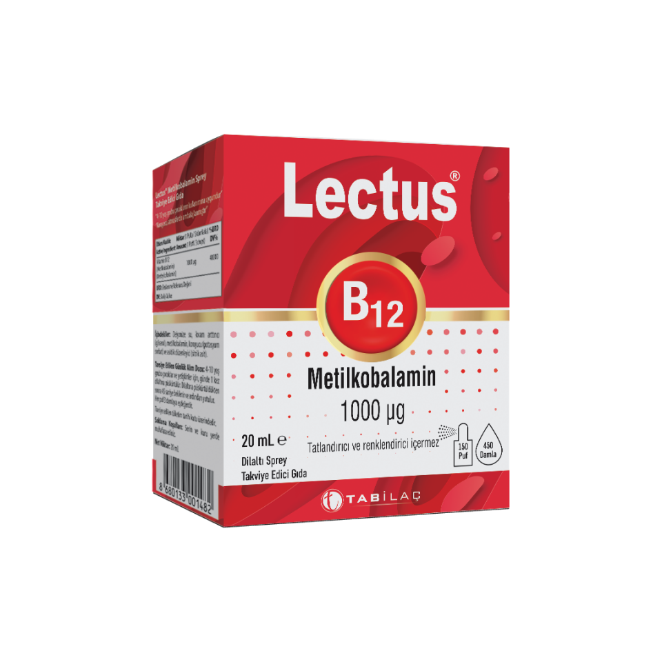 Lectus B12 dil altı sprey 20 ml