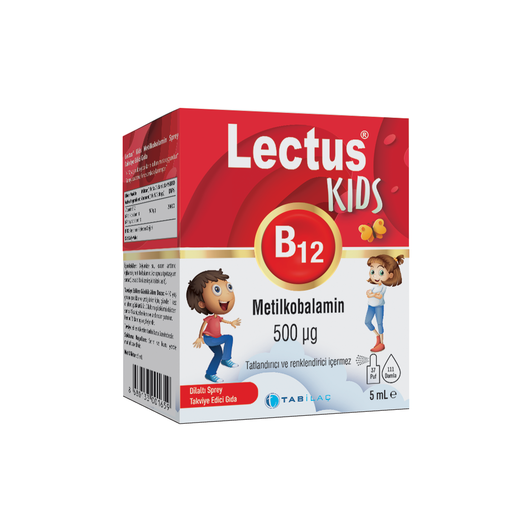 Lectus Kids B12 dil altı sprey 5 ml