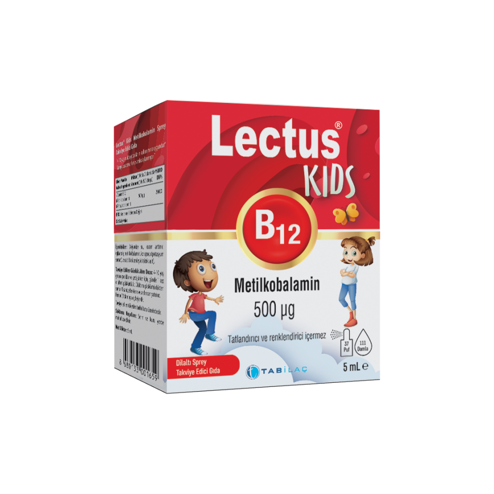 Lectus Kids B12 dil altı sprey 5 ml