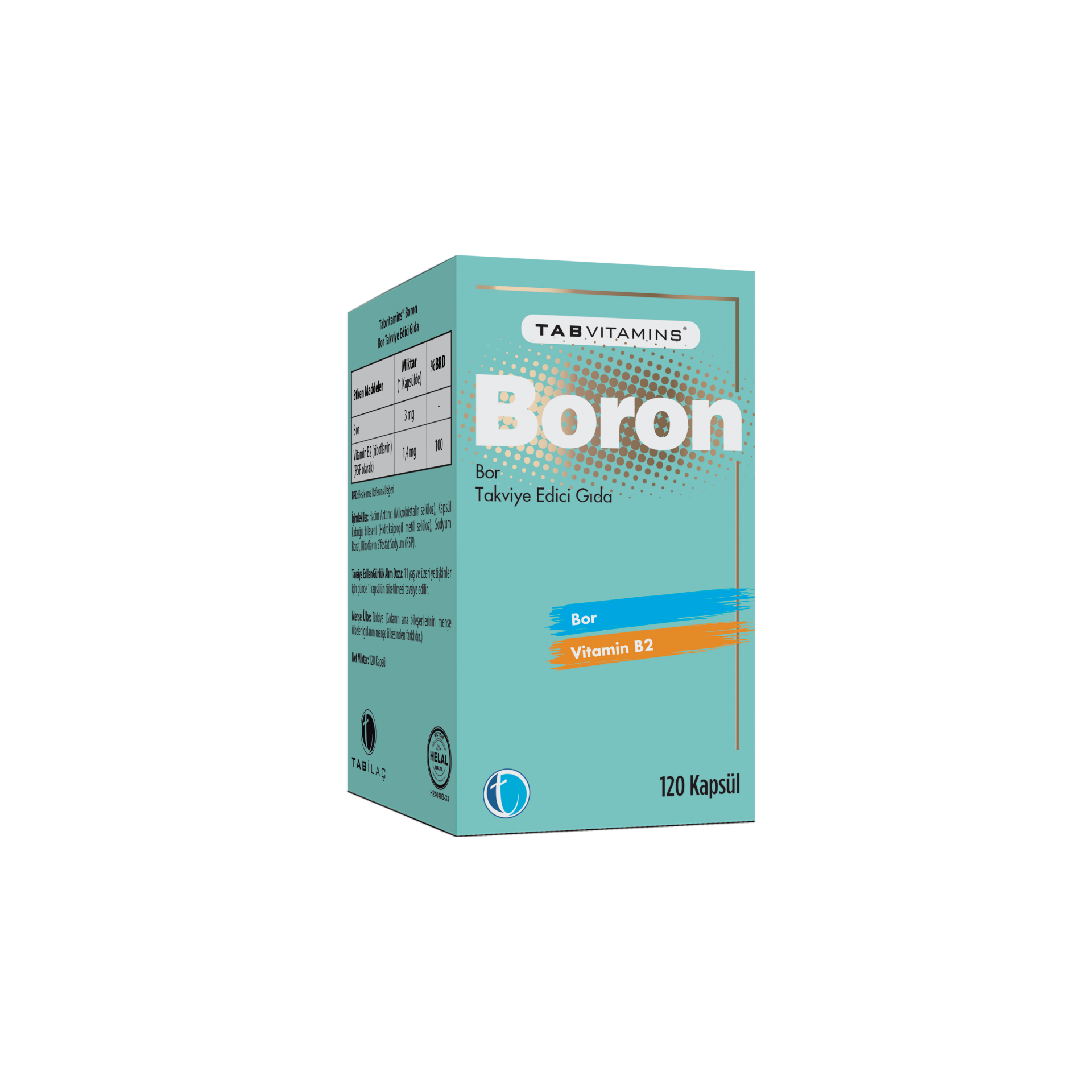 TABVITAMINS Boron 120 kapsül