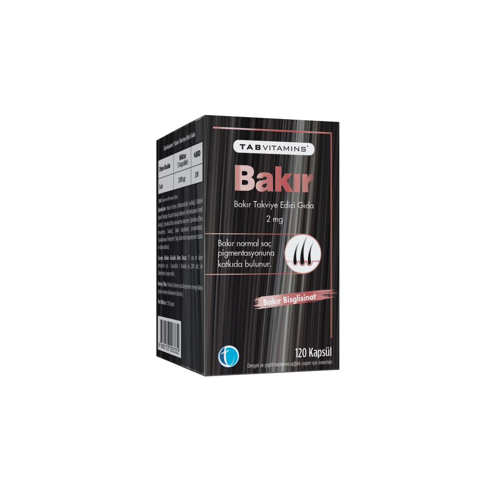 TABVITAMINS Bakır 120 kapsül