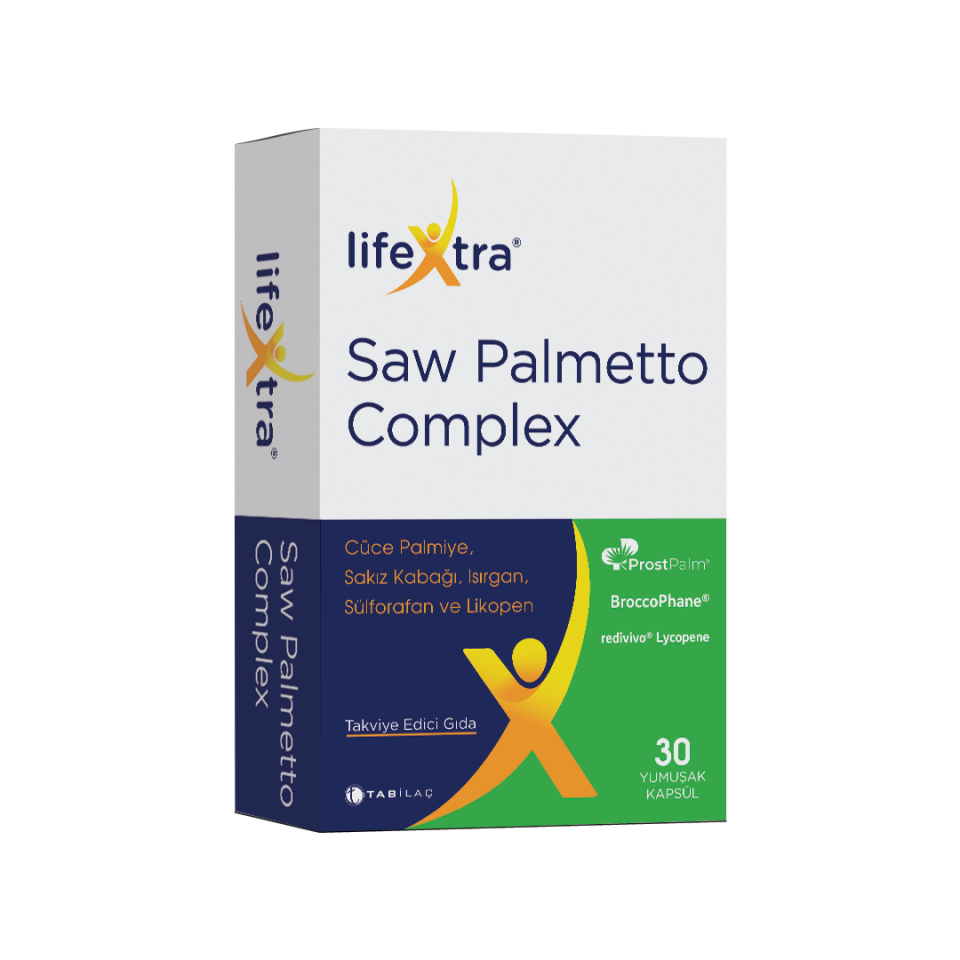 LifeXtra Saw Palmetto Complex yumuşak 30 kapsül
