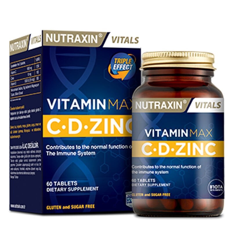 Nutraxin Vitamin Max C.D.Zınc 60 Tablet