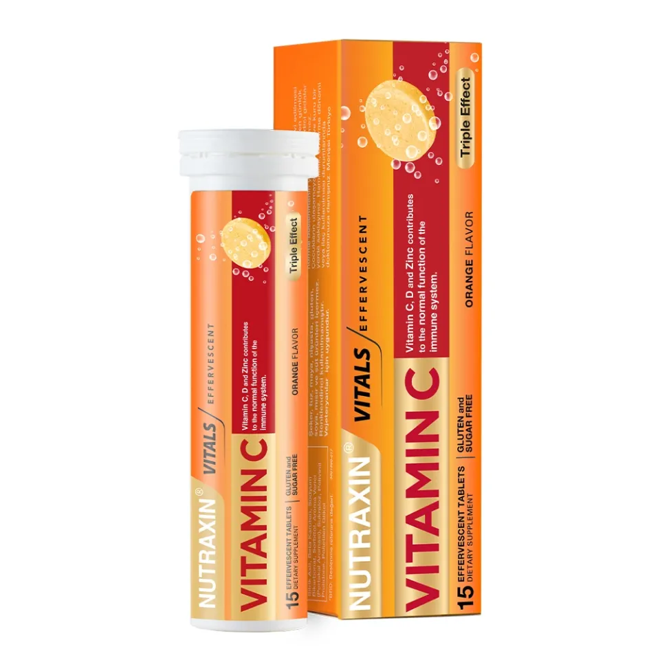 Nutraxin Efervesan Vitamin C+D+ ZINC 15 tablet