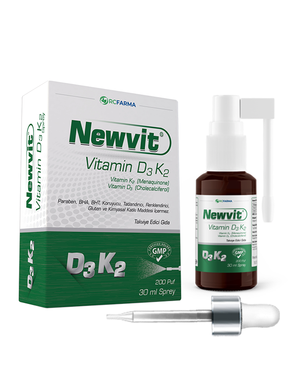 Newvit Vitamin D3 K2 Sprey / Damla 30 ml