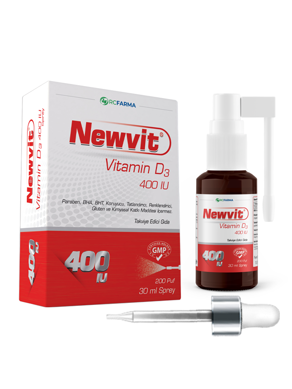 Newvit Vitamin D3 400 IU Sprey / Damla 30 ml