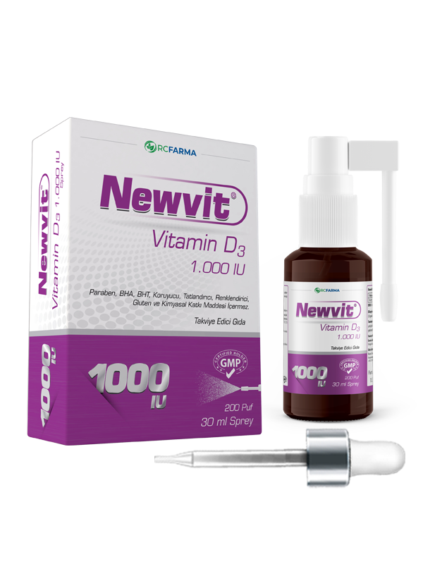 Newvit Vitamin D3 1000 IU Sprey / Damla 30 ml