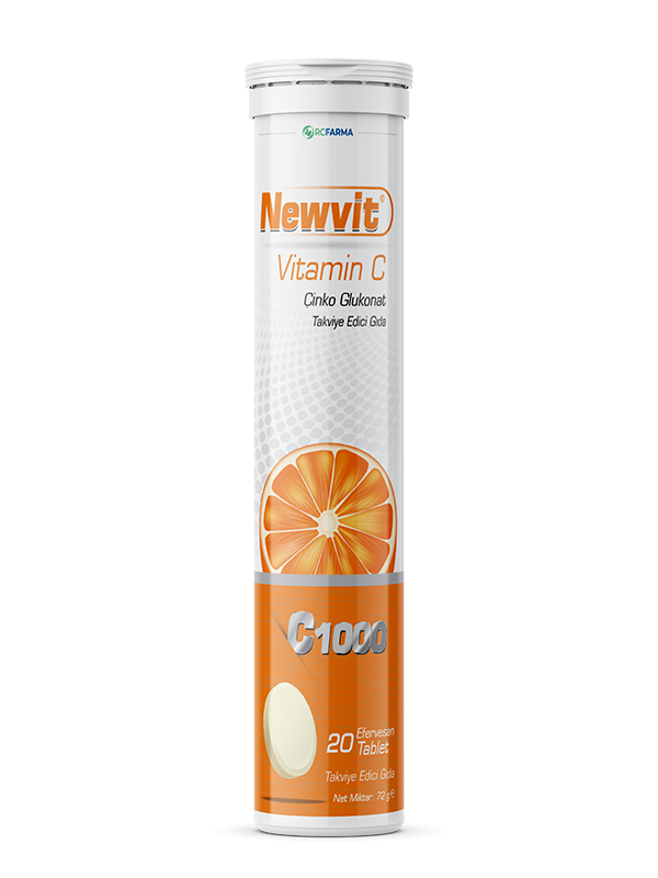 Newvit Vitamin C. Çinko Efervesan 20 Tablet